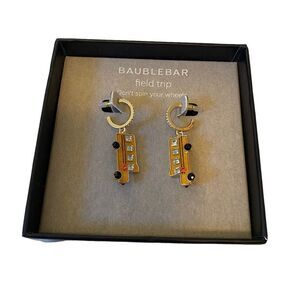 BaubleBar Field Trip Jeweled School Bus Dangle Earrings.